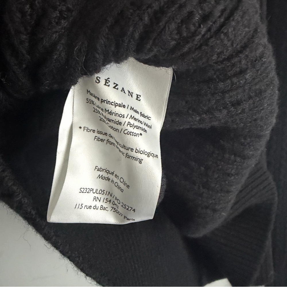 Sezane Frances Jumper - Black - Picture 4 of 7
